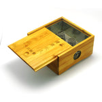 手柄竹制灸盒（4柱）Wooden Moxa Box with Handle (4 Holes)