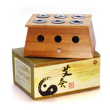 竹质六孔灸盒 Six-hole Bamboo Moxa Box