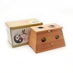 双孔竹质艾灸盒 Double Hole Bamboo Moxa Box